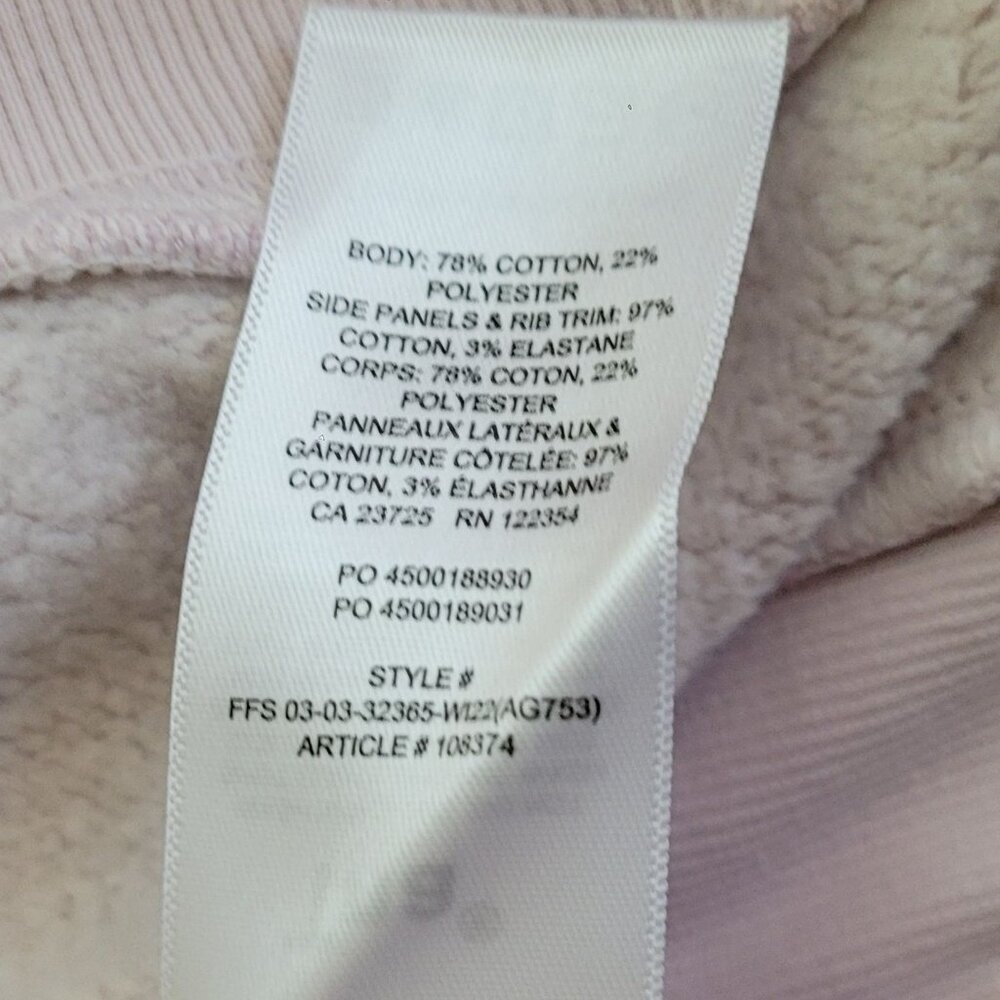 Aritzia TNA Year of the Rabbit Sweatfleece Hoodie 2XS Pale Pink Boyfriend Fit - Picture 5 of 10